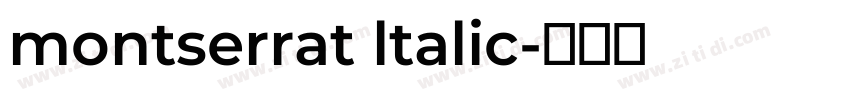 montserrat ltalic字体转换